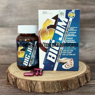 Tinh chất hàu Big Jim bổ sung kẽm, tăng cường sinh lý nam, chống xuất tinh sớm, bổ thận - Chai 30 viên