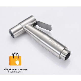 Vòi xịt vệ sinh inox, bộ xịt rửa inox 304, xịt vệ sinh tăng áp chất liệu sus 304