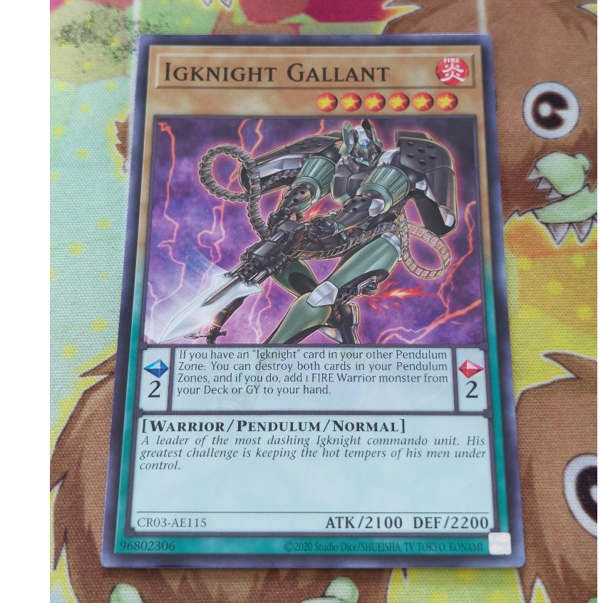 [ Đậu Phộng ] Thẻ Bài Yugioh Pen CR03-AE115 Igknight Gallant (N)