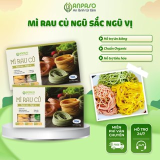 Set Mì Rau Củ Ngũ Sắc Ngũ Vị Organic Anpaso - Mỳ Chay Hữu Cơ Giảm Cân Eat Clean Không Chiên Nóng Tốt Cho Tiêu Hóa 1kg