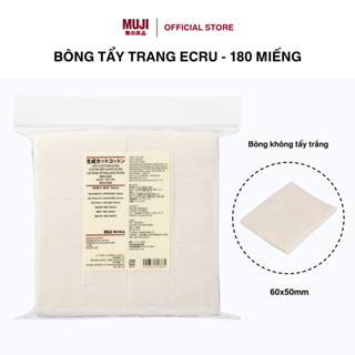 Bông Tẩy Trang Ecru 180 Miếng 60x50mm MUJI