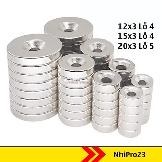 Nam châm tròn có lỗ - nam châm đất hiếm nhiều kích thước