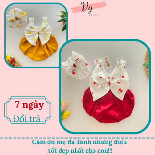 Body Bé Gái Sơ Sinh VY DESIGN. Bodysuit Cho Bé Mùa Hè Chất Mát. Đầm Đầy Tháng, Thôi Nôi Cho Bé Gái 0 12 Tháng