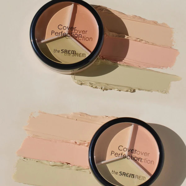 Kem Che Khuyết Điểm 3 Ô The Saem Cover Perfection Triple Pot Concealer