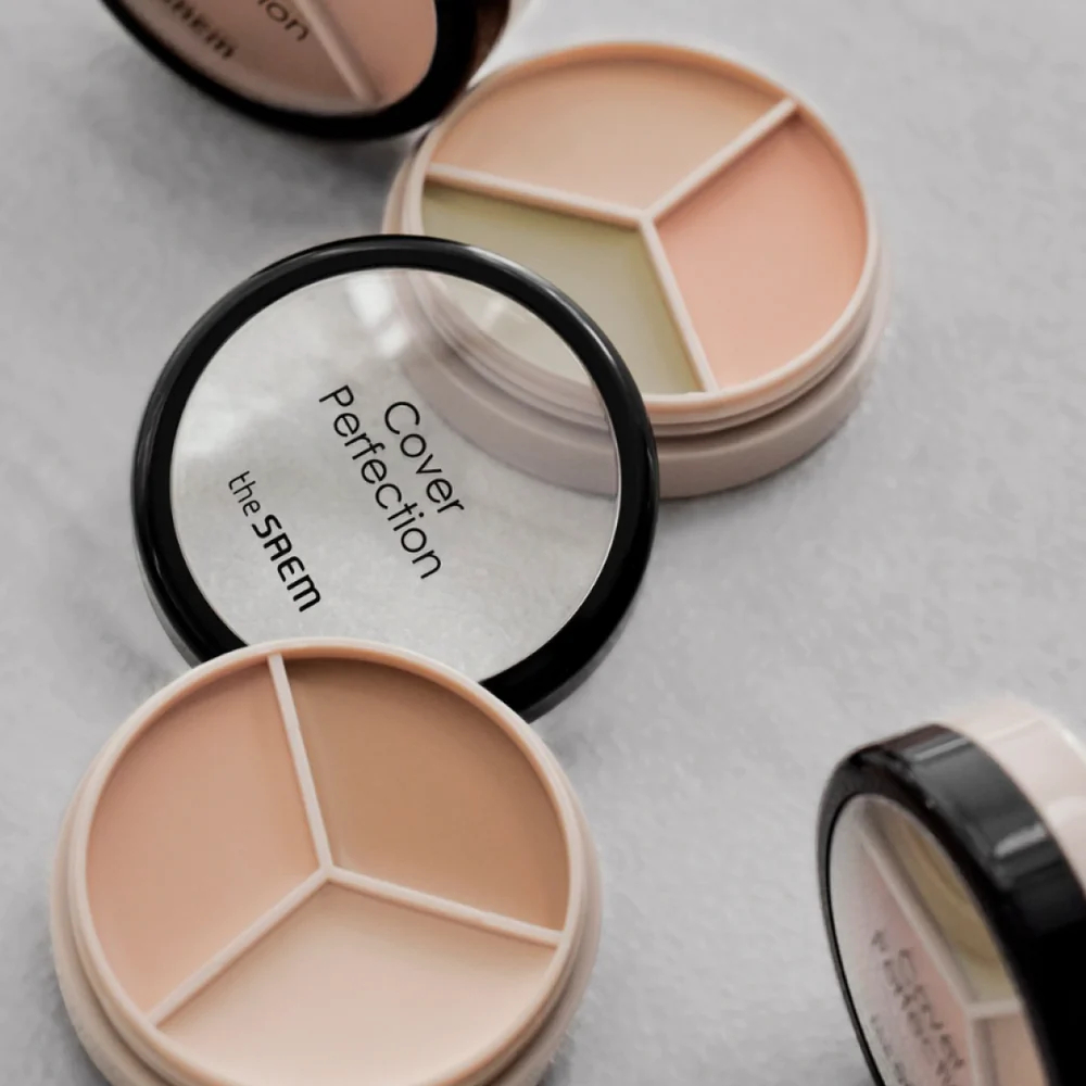 Kem Che Khuyết Điểm 3 Ô The Saem Cover Perfection Triple Pot Concealer