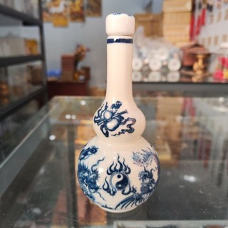 Nậm đựng rượu - hồ lô thờ men lam bát tràng