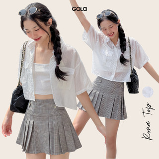 Set RONA - Set áo sơ mi ngắn tay sọc kèm áo trong