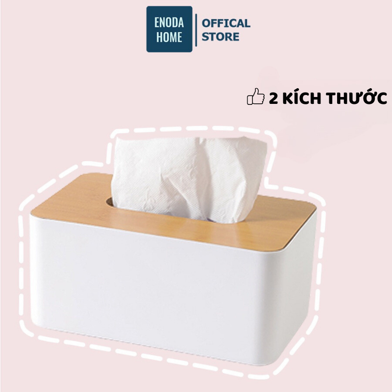 Hộp Đựng Giấy Ăn ENODA HOME Để Bàn Phòng Khách, Phòng Ăn, Màu Trắng Trang Nhã F004 | BigBuy360 - bigbuy360.vn