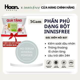  Phấn phủ innisfree phấn phủ bột phấn phủ kiềm dầu innisfree No-Sebum Mineral Powder 5g