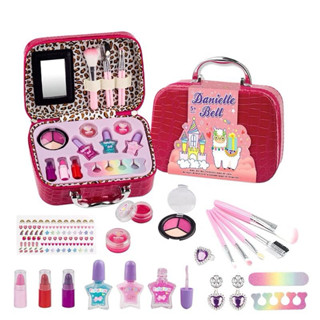  Túi xách bằng da có khoá cho bé gái vali dụng cụ trang điểm,makeup,làm nail cho bé 