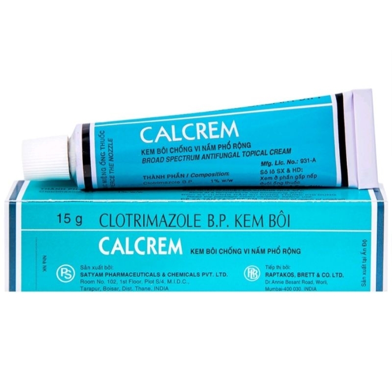 KEM BÔI DA TRỊ NẤM CALCREAM TUP 15G