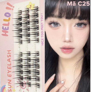 Mi tự nối tại nhà (tặng kèm keo,nhíp) C25 mã mi tạo hiệu ứng mi Katun