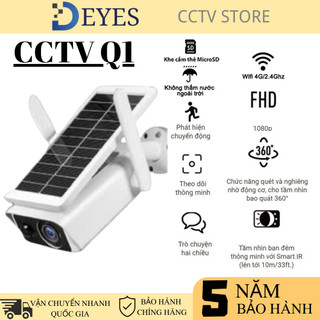 🔥DEYES Q1🔥Camera quan sát Chạy bằng năng lượng mặt trời/pin 3MP 1296p Camera quan sát Wifi không dây ngoài trời chịu