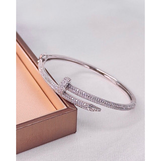 Vòng Đinh bạc Ý 950 xi kim cao cấp Minh Tâm Jewelry