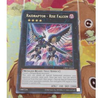 Thẻ bài yugioh monster cr03-ae039 raidraptor - rise falcon