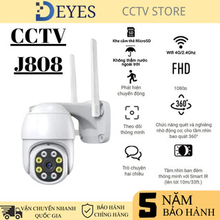 🔥DEYES J808🔥360 Degree Camera An Ninh CCTV IP66 A7 Quay 360 Độ 1080P FHD WiFi Chống Thấm Nước IP66