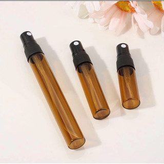 Chai, lọ đựng nước hoa vỏ nâu 2ml / 5ml / 10ml vòi xịt phun sương