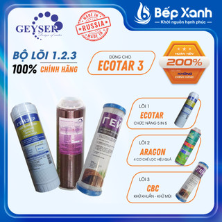Bộ lõi lọc nước Nano Geyser Ecotar 3 - Nhập khẩu Nga - Hàng Chính Hãng