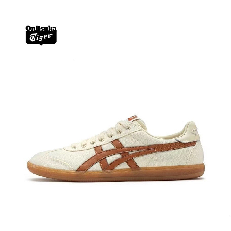 [Chính Hãng] Giày Thể Thao asics onitsuka tiger / onitsuka tiger màu be kem vệt đỏ đậm (Free Ship)