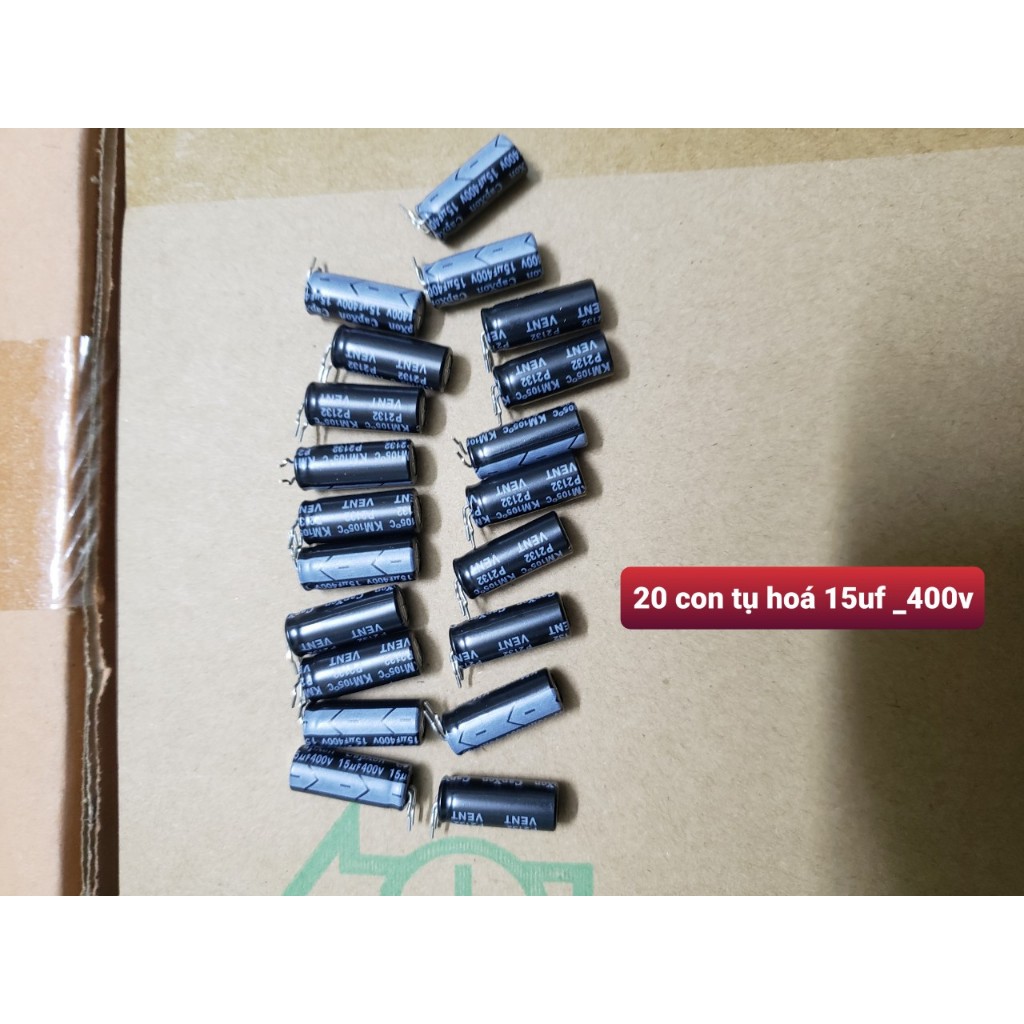 Tụ hoá 15uf _ 400V chính hãng (M011)