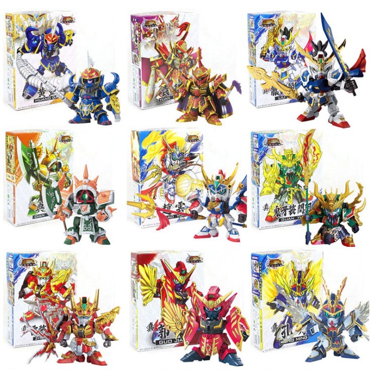 Đồ chơi lắp ráp Gundam SD Quan Bình Quan Vũ Triệu Vân - Gundam Tam Quốc