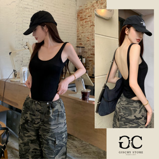 [CÓ SIZE] Áo Bodysuit Sát Nách CÓ MÚT NGỰC Hở Lưng Quyến Rũ GISCHY Áo Liền Thân Tôn Body Chất Thun Dày Dặn BS07