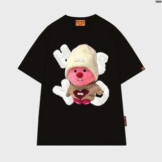 Áo thun unisex LOOPY Nón Len 1624 tay lỡ form rộng  siêu dễ thương Bông Store