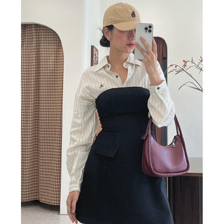 Đầm ống đen túi nắp - Mộc Cầm