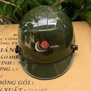 Mũ Bảo Hiểm HCKT -2 SỌC VICTORY  /Màu Xanh Rêu ,Màu Đỏ.