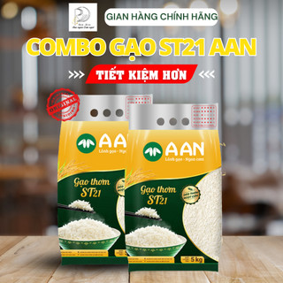Combo 2 túi gạo st21 a an - gạo st21 hạt dài, thơm ngon, dẻo vừa,
