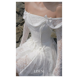 Angéli Dress by LESI NI - Kèm quần bảo hộ - Đầm ren đi biển, đi tiệc, du lịch hè trễ vai. Thiên thần nhẹ nhàng, đáng yêu
