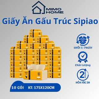 Túi 10 gói giấy ăn gấu trúc sipiao chuẩn nội địa trung