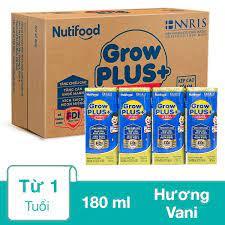 (Hỏa Tốc) Nutifood Grow Plus xanh pha sẵn 180ml thùng 48 hộp/12 lốc ( trên 1 tuổi )