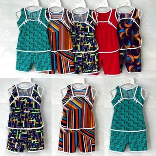 Sét 5 bộ sẩm vuông thun lạnh bé gái 8-12kg