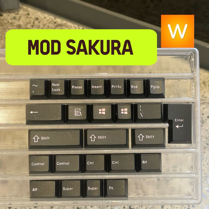 JTK Keycap Mod Sakura đen - Nút lẻ bàn phím cơ - JTK Grab