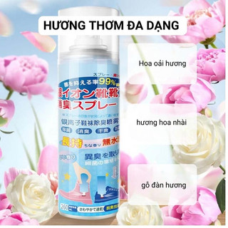 Chai Xịt Khử Mùi Giày Dép NaNo Bạc, Xịt Khử Mùi Hôi Chân
