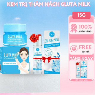 Kem thâm nách gluta milk ngăn mùi cơ thể hiệu quả hộp 15gram jp 4.0 mua 1 tặng 1 tuýt bớt thâm nách