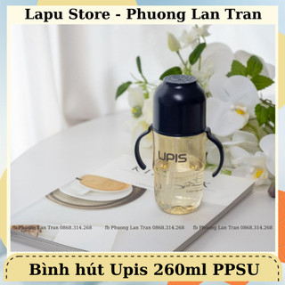 Bình hút tay cầm upis nhựa ppsu size 260ml nội địa hàn quốc