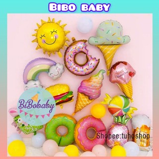 Bóng hình que kem, bánh donut, bắp rang bơ, bóng hình hoa quả, trái cây trang trí - BiBo baby