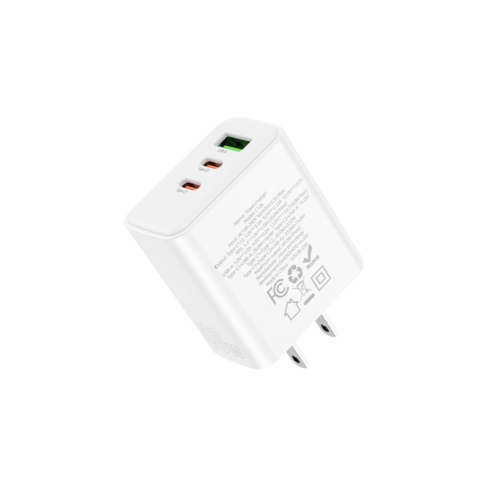 Củ sạc nhanh 40W 3 trong 1 chính hãng Hoco bộ sạc 3 cổng đa năng 2 typec 1 usb tiêu chuẩn bảo vệ thiết bị chống cháy nổ | BigBuy360 - bigbuy360.vn