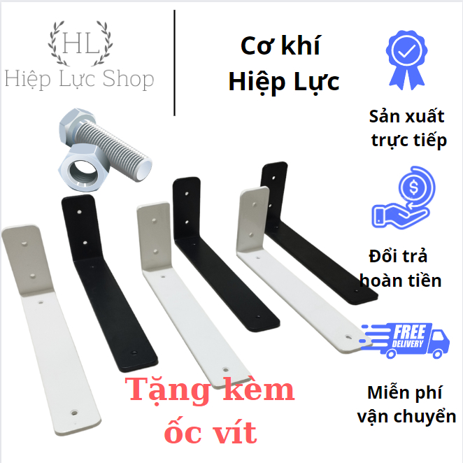 Ke góc chữ L, ke góc vuông, dày 4,5ly, ke chữ L [BÁN 1 CẶP] Ke góc kệ 20cm 30cm(CHẤN )