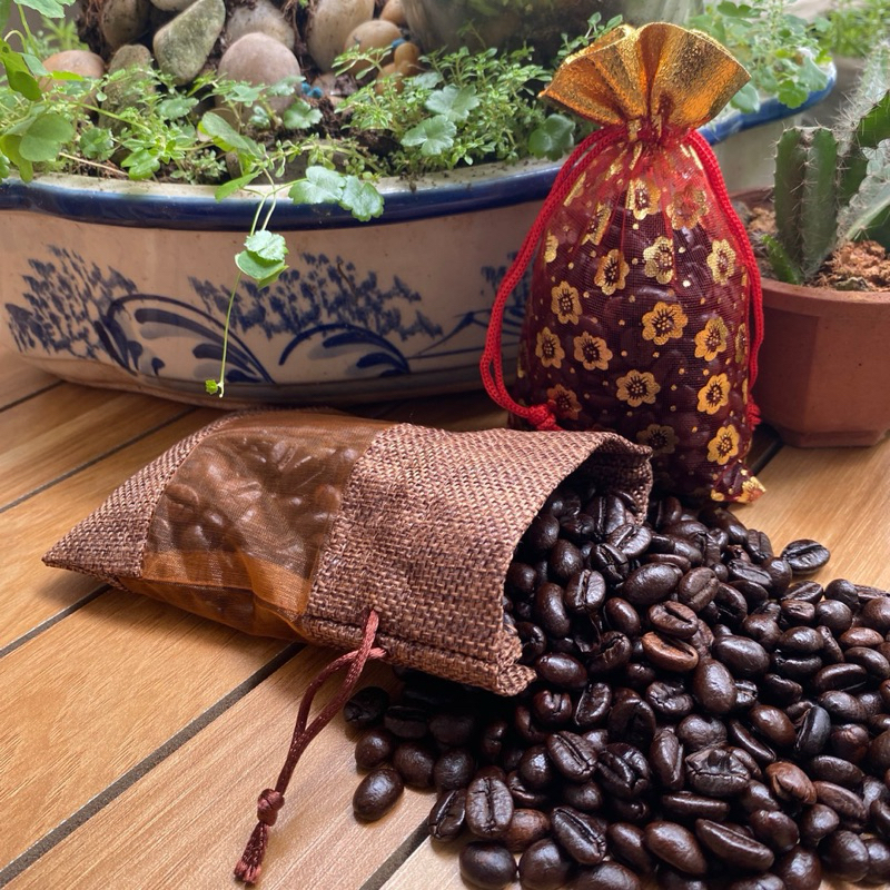 Túi thơm cafe 30g 50g hạt rang nguyên chất hương tự nhiên dễ chịu, khử mùi hút ẩm cho ô tô tủ đồ văn phòng