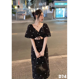 M16 ĐẦM TL HOA DÂY RÚT EO DÁNG DÀI TIỂU THƯ CÓ BIGSIZE