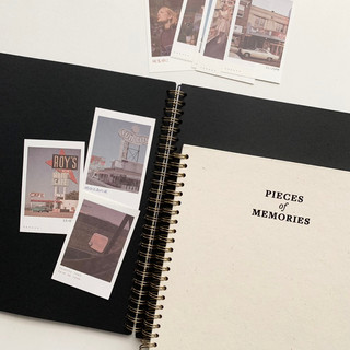 Sổ lưu bút scrapbook cao cấp Pieces of Memories Giấy mỹ thuật đen dày 250gsm | giấy mỹ thuật beige