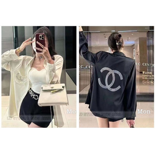 Áo sơ mi lụa đính đá siu đẹp