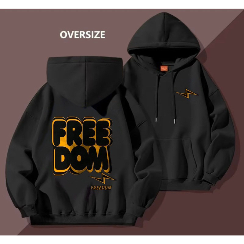 Áo Hoodie Oversize Freedom Form Rộng Unisex Streetwear Đủ Size S-4XL Bigsize