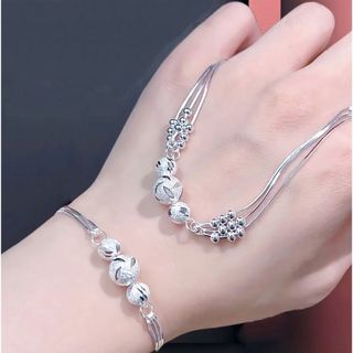 Vòng tay nữ thời trang hàn mẫu mới cực xinh, bạc s925 - lt186