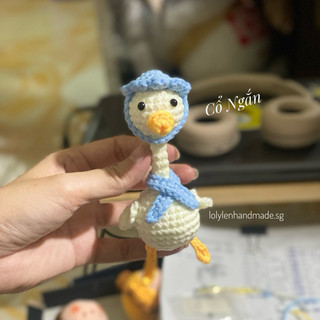 [Crochet-Ảnh thật] Móc khóa vịt cổ dài đan móc thủ công bằng len