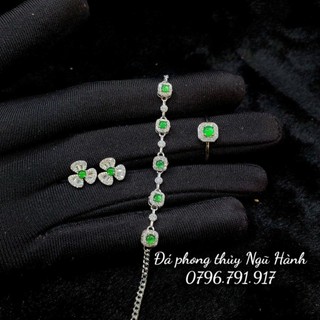 Combo trang sức S925 đính viên cao băng lục đế vương Svip