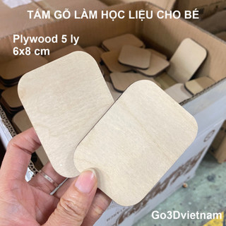 Tấm gỗ, thẻ gỗ, miếng gỗ, hạt gỗ sơn màu làm đồ chơi học liệu cho bé